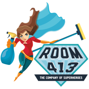 Room413 cleaning logo